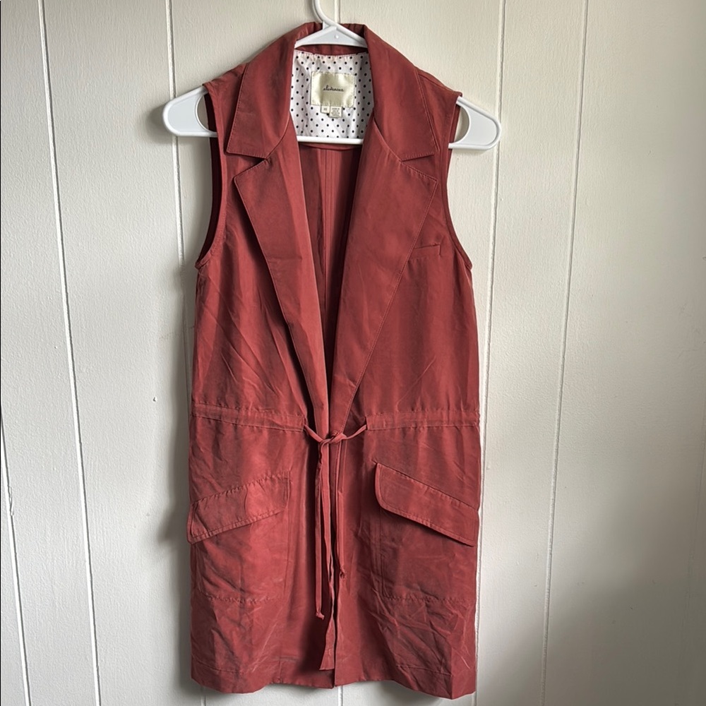 Anthropologie Elevenses Old Town Vest sz xs